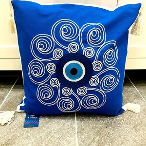 Evil Eye Embroidery Pillow